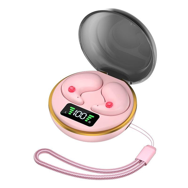 Mini Invisible Bluetooth Earphones With Charging Case Black Earbuds