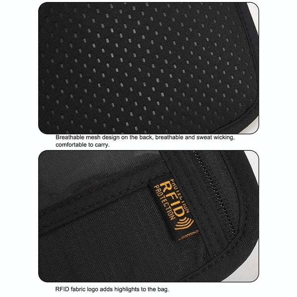 Secure Neck Bag For Passport And Phone Multi Functional Black Other Travel Accessories