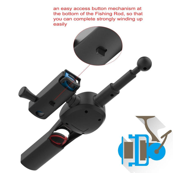 Switch Fishing Rod Handle Ergonomic Design Controllers & Attachments