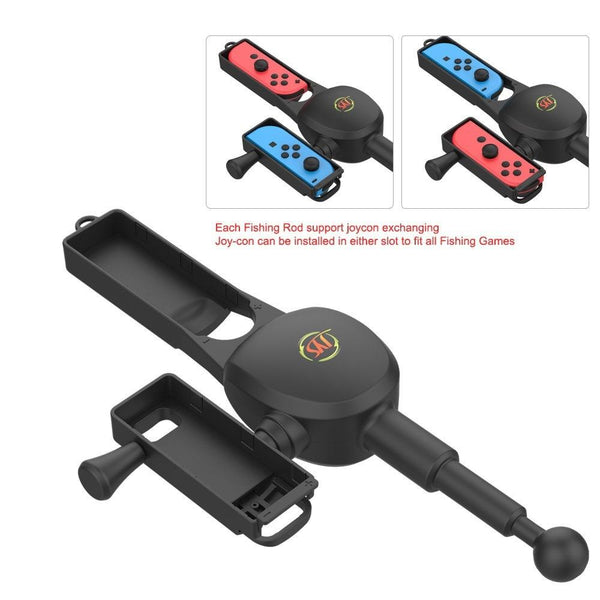 Switch Fishing Rod Handle Ergonomic Design Controllers & Attachments