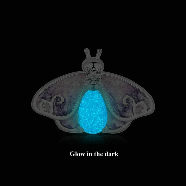 925 Sterling Silver Platinum Plated Luminous Purple Butterfly Beads Charms & Pendants