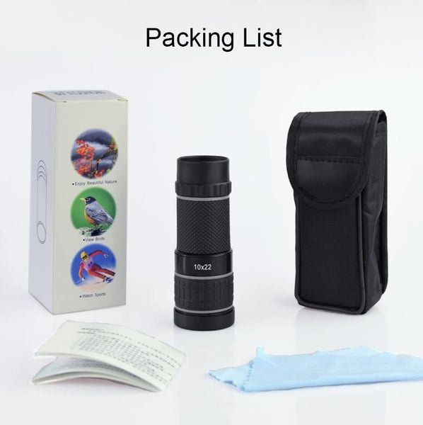 10X Hd Non Slip Monocular Ideal For Outdoor Use Yellow Circle Binoculars & Monoculars