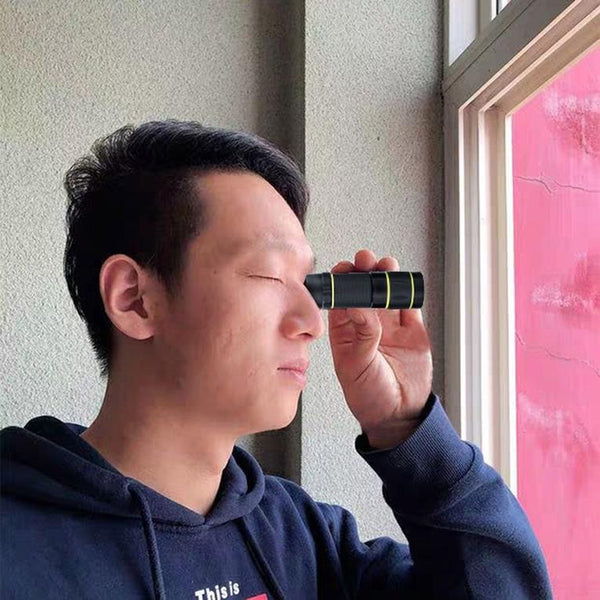 10X Hd Non Slip Monocular Ideal For Outdoor Use Yellow Circle Binoculars & Monoculars