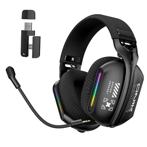 Tri Mode Bluetooth Gaming Headset Black Headsets
