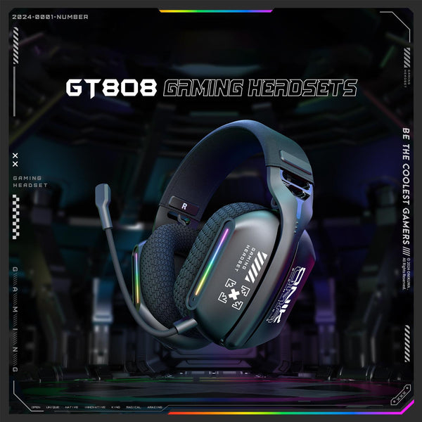 Tri Mode Bluetooth Gaming Headset Black Headsets