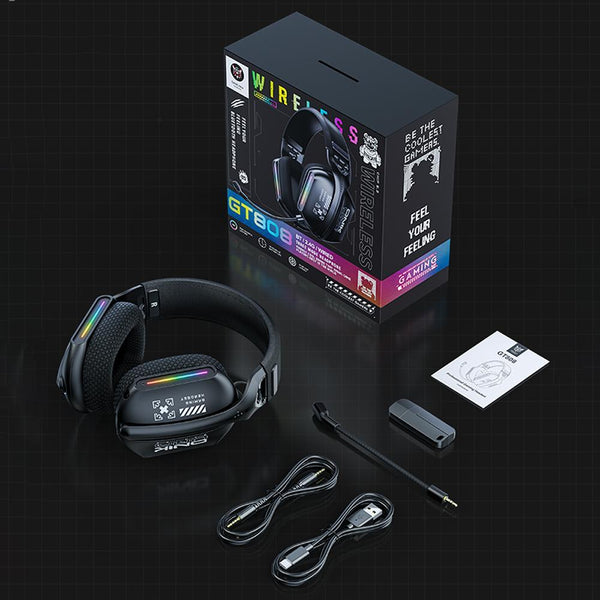 Tri Mode Bluetooth Gaming Headset Black Headsets