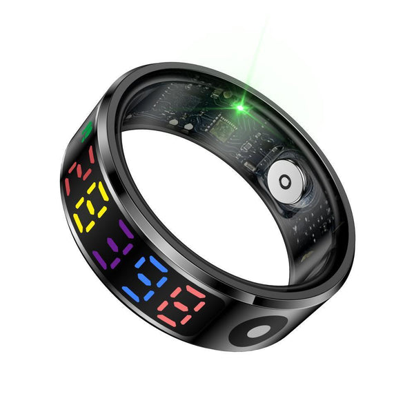 Smart Ring Heart Rate Blood Oxygen Sleep Sports Size 12 Black Activity Trackers