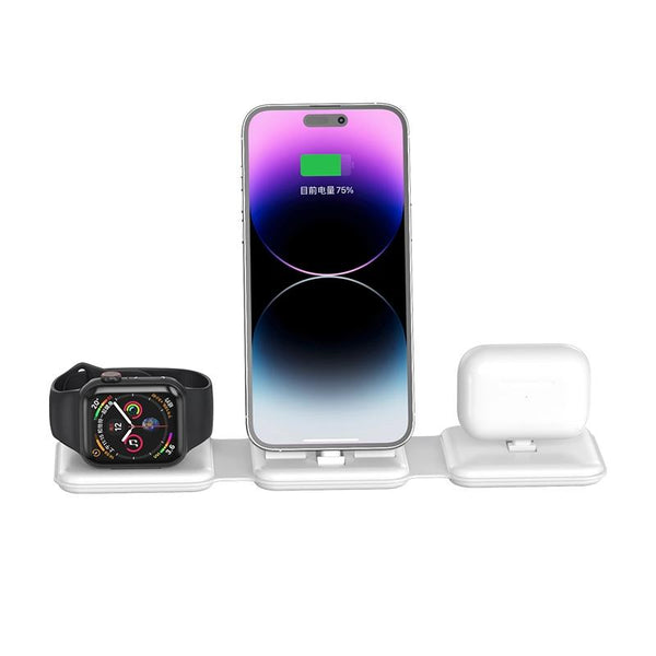 3 In 1 Wireless Charger For Apple Watch Phone & Headset Black Chargers & Cradles