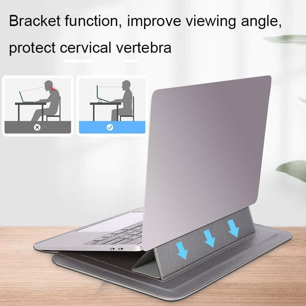 13 Inch Multifunctional Laptop Stand Bag Black Gray Stands Holders & Car Mounts