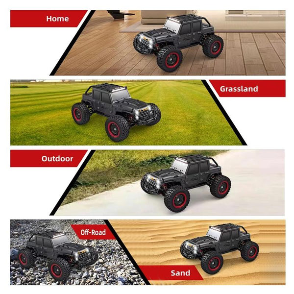 Off Road 4Wd Electric Rc Vehicle 2.4G Wrangler Black Rc Model Vehicles