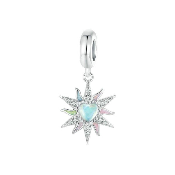 925 Sterling Silver Colorful Sunshine Pendant Beads Charms & Pendants