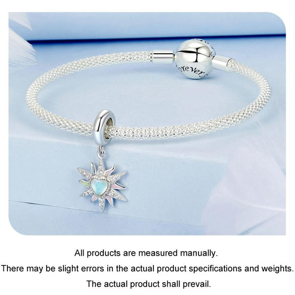 925 Sterling Silver Colorful Sunshine Pendant Beads Charms & Pendants