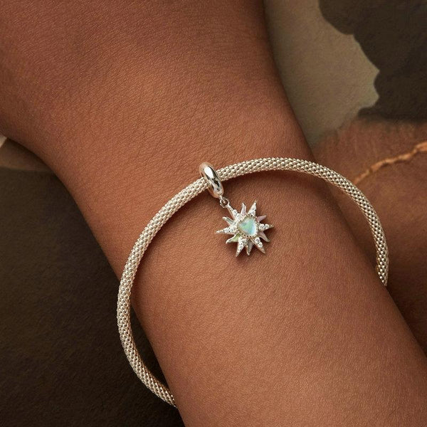 925 Sterling Silver Colorful Sunshine Pendant Beads Charms & Pendants