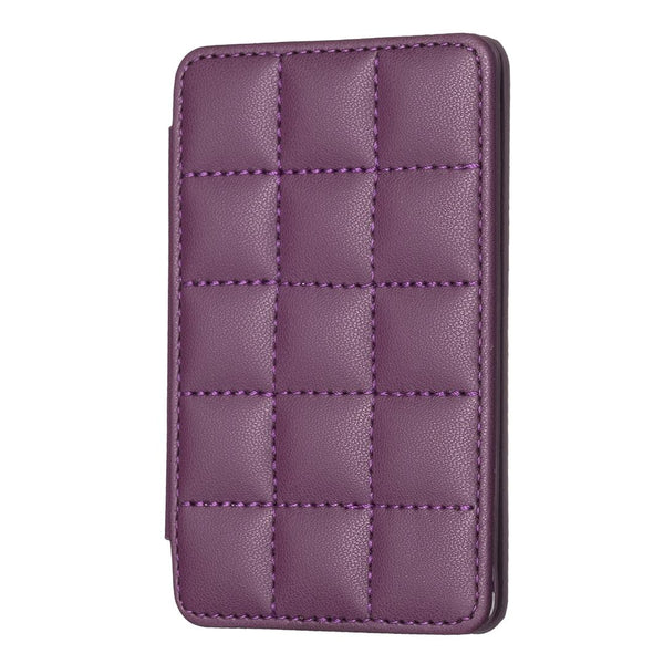 Grid Pattern Card Bag Sticker For Mobile Phones Dark Purple Cases Covers & Skins