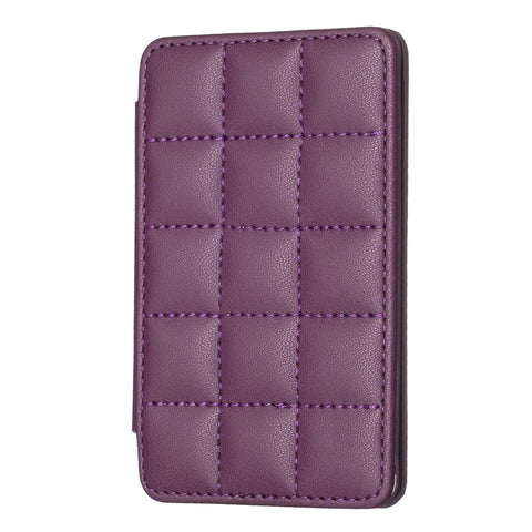 Grid Pattern Card Bag Sticker For Mobile Phones Dark Purple Cases Covers & Skins