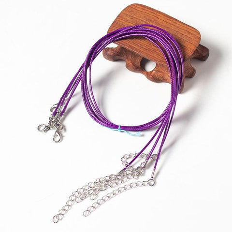100 Crystal Pendant Necklaces On Rope Elegant Jewelry Lanyards Deep Purple Necklaces & Pendants