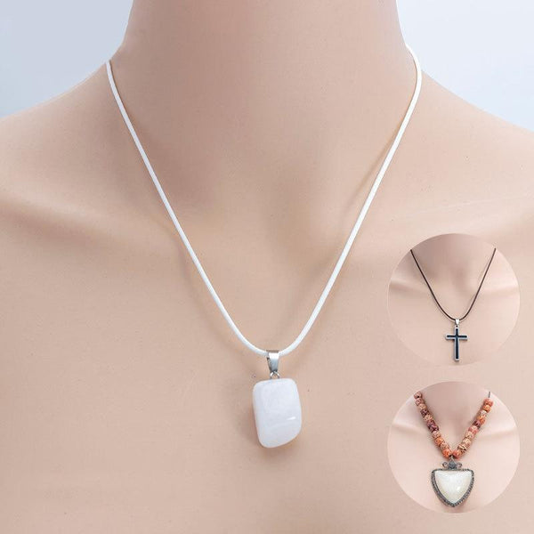 100 Crystal Pendant Necklaces On Rope Elegant Jewelry Lanyards Deep Purple Necklaces & Pendants