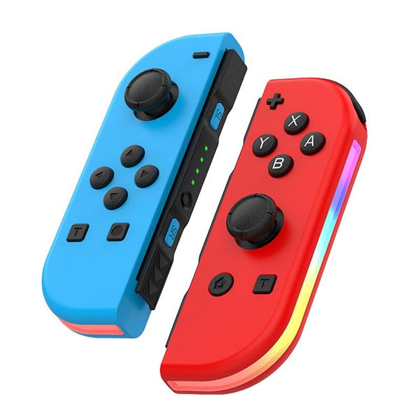 Nintendo Switch Gamepad With Rgb Lights Blue Red Controllers & Attachments