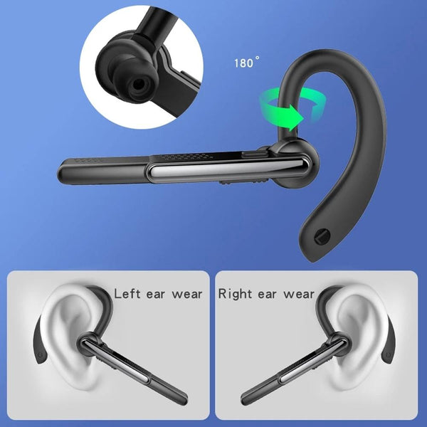 P40 Wireless Bluetooth 5.1 Business Noise Cancelling Earphone With Mic Support Handsfree Black Earbuds