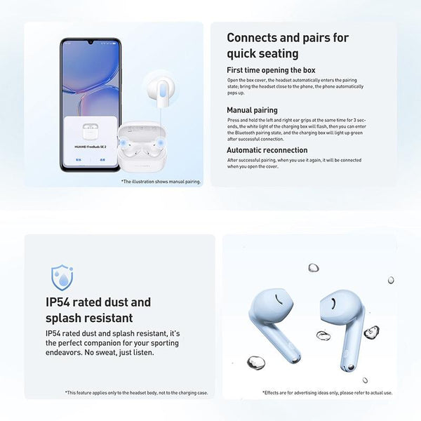 Wireless Bluetooth Earphones 5.3 Se 2 White Earbuds