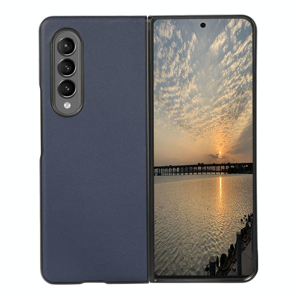 For Samsung Galaxy Z Fold4 5G Sheep Texture Leather Phone Case Black Cases Covers & Skins