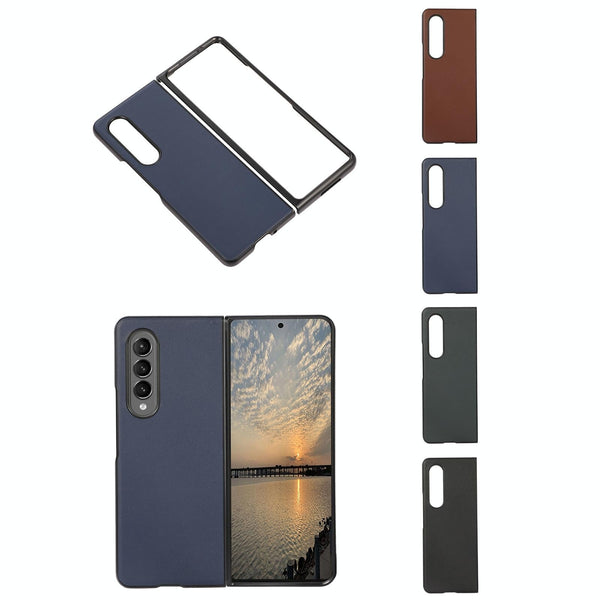 For Samsung Galaxy Z Fold4 5G Sheep Texture Leather Phone Case Black Cases Covers & Skins