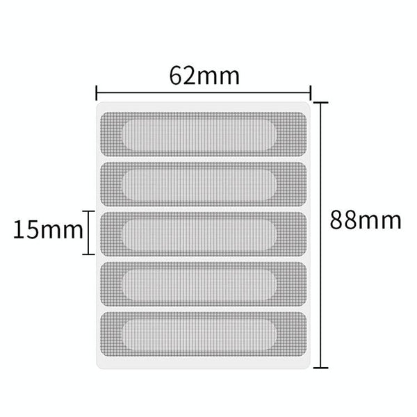 5 Piece Self Adhesive Mosquito Stickers For Screen Windows With Drain Holes Gray Other Window Accessories