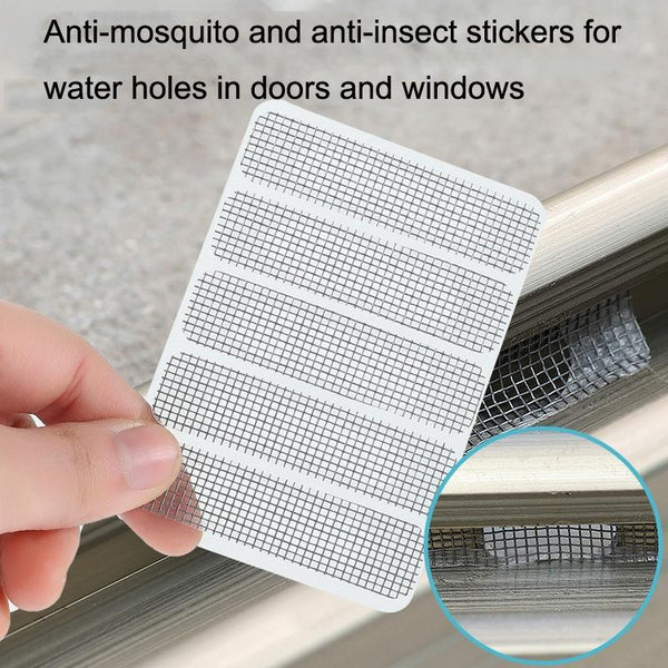 5 Piece Self Adhesive Mosquito Stickers For Screen Windows With Drain Holes Gray Other Window Accessories