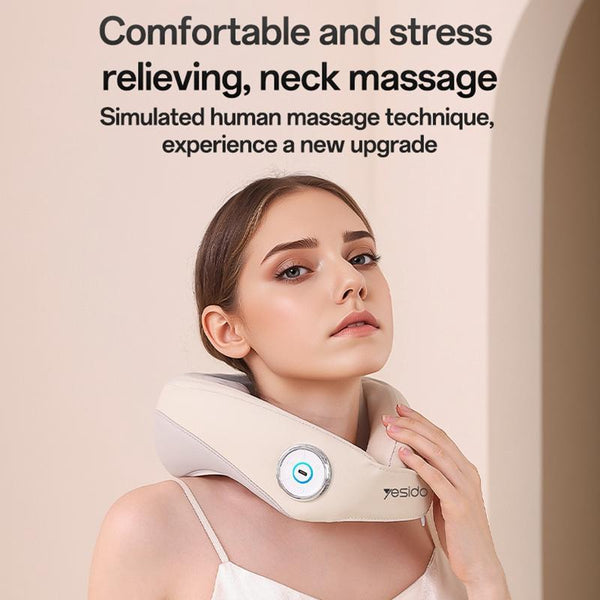 Yesido Mg14 Electric Neck Massager Heat Therapy White Massagers