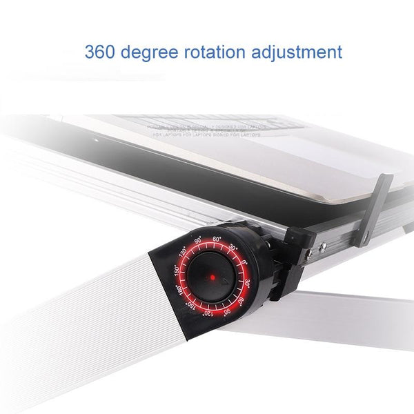 Folding Laptop Stand 360 Degree Rotation Aluminum Alloy Black Stands Holders & Car Mounts