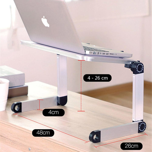 Folding Laptop Stand 360 Degree Rotation Aluminum Alloy Black Stands Holders & Car Mounts