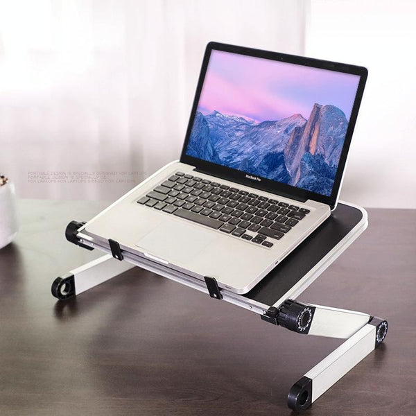 Folding Laptop Stand 360 Degree Rotation Aluminum Alloy Black Stands Holders & Car Mounts