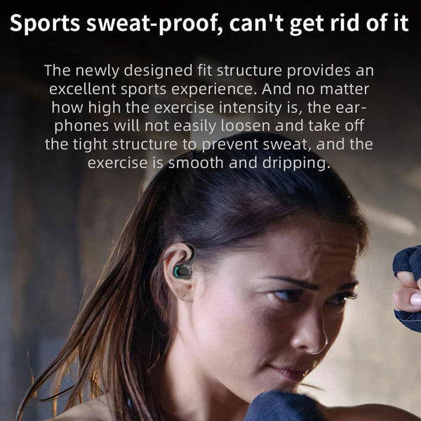 Wireless Bluetooth Earphones With Charging Case F8 Black Double Earbuds