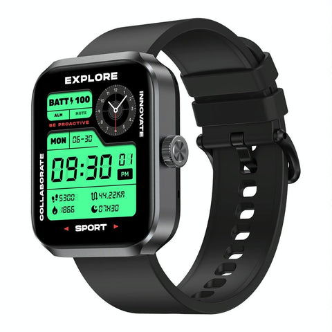 Stylish 1.78 Inch Locator Technology Smart Watch With Bluetooth Calling Heart Rate & Blood Oxygen Black Smart Watches