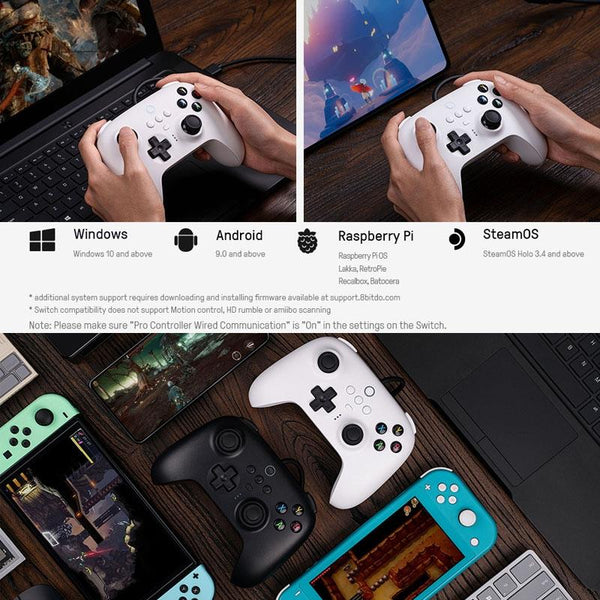 Usb Wired Gamepad For Switch And Pc White Controllers & Attachments
