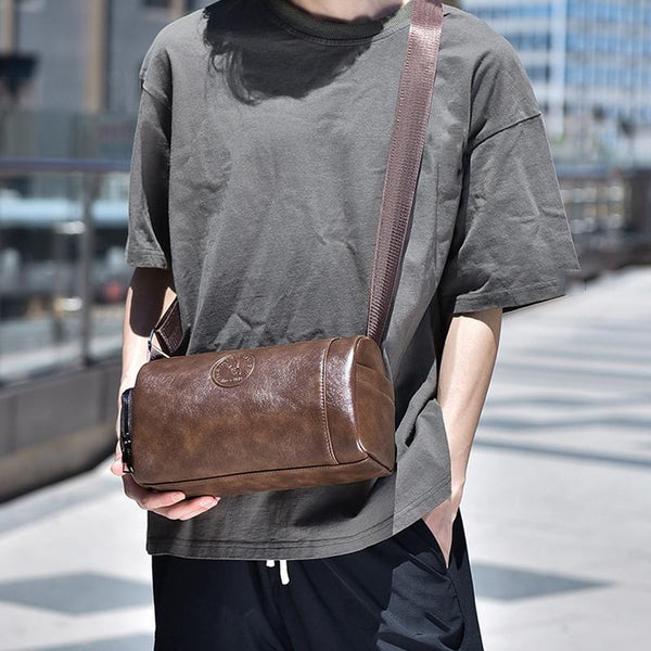 Waterproof Men Crossbody Backpack Large Capacity Black Bags