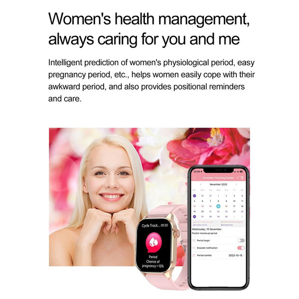 Waterproof Smart Watch With Bluetooth And Blood Oxygen Monitoring Ip68 Pink Smart Watches