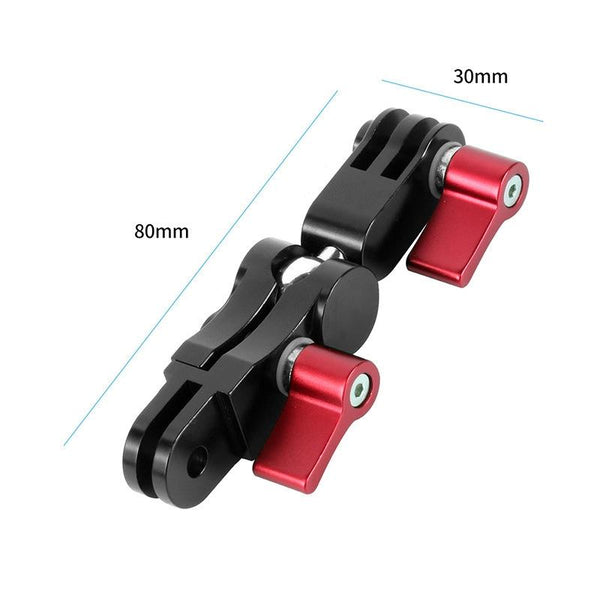 360 Degree Rotating Mount Adapter For Gopro Hero11 Aluminium Alloy_Red Cables & Adapters