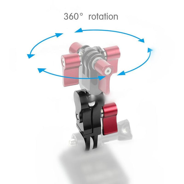 360 Degree Rotating Mount Adapter For Gopro Hero11 Aluminium Alloy_Red Cables & Adapters