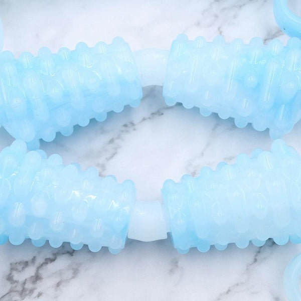 2 Pack Ring Leg Clamp Massager For Yoga & Fitness Blue Massagers