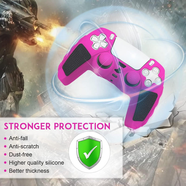 Silicone Gamepad Protective Case For Sony Ps5 No Rocker Caps Black & White Bags Skins & Travel Cases