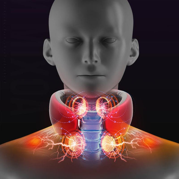 4 Head Neck Massager With Pulse Technology Red Massagers