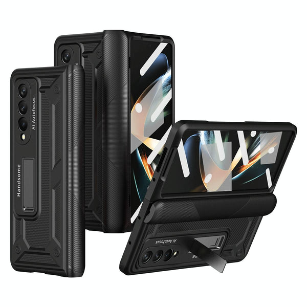 Shockproof Secure Hinge Phone Case For Samsung Galaxy Z Fold 4 5G_Black Cases Covers & Skins