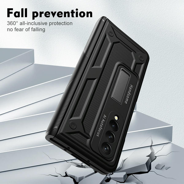 Shockproof Secure Hinge Phone Case For Samsung Galaxy Z Fold 4 5G_Black Cases Covers & Skins