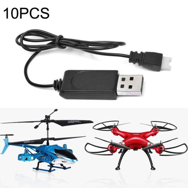 10 Pack Usb Charging Cable For Drone 3.7V 350Mah Air To Plug No Protection Chargers & Cradles
