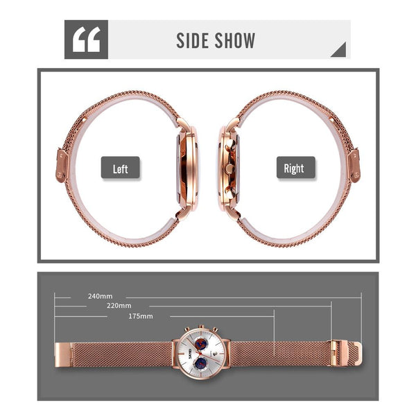 Men Stainless Steel Quartz Watch With Map Pattern Calendar 9231 Silver Watches