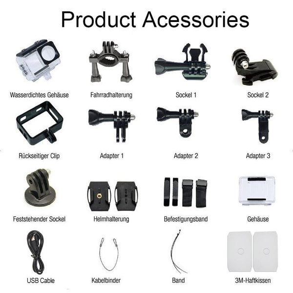 Outdoor Waterproof Dual Screen Wifi Sports Camera With Anti Shake Hd Video Digital Cameras