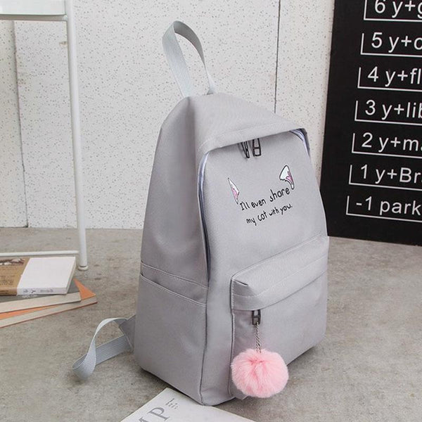 Versatile 4 Piece Travel Backpack Set Light Grey Backpacks