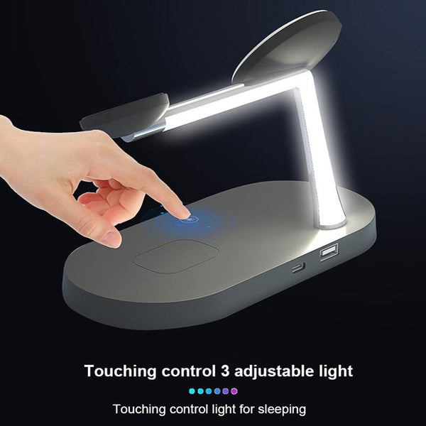 3 In 1 Wireless Charger With Night Light 15W White Chargers & Cradles