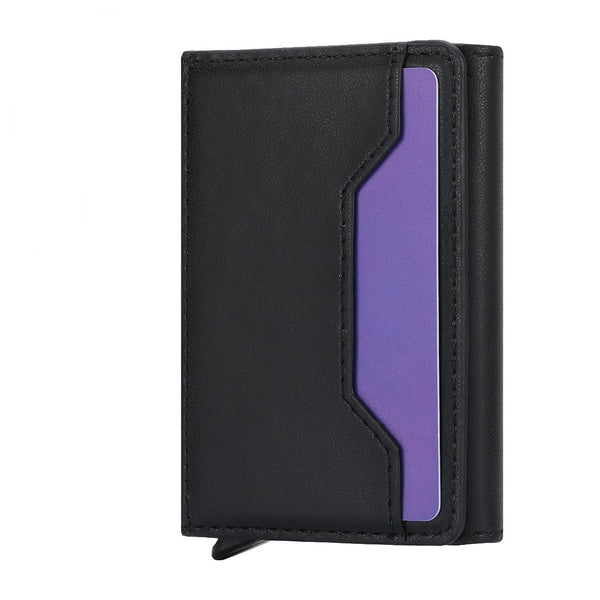 10X6x3cm Secure Brush Card Bag Compact And Protective Black Business Card Holders